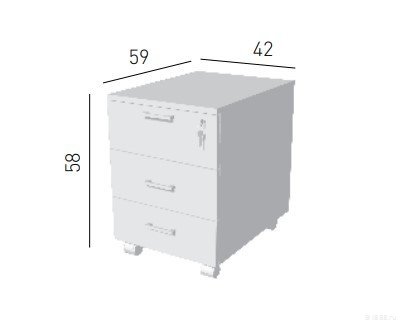Тумба офисная на колесах Drawer Unit