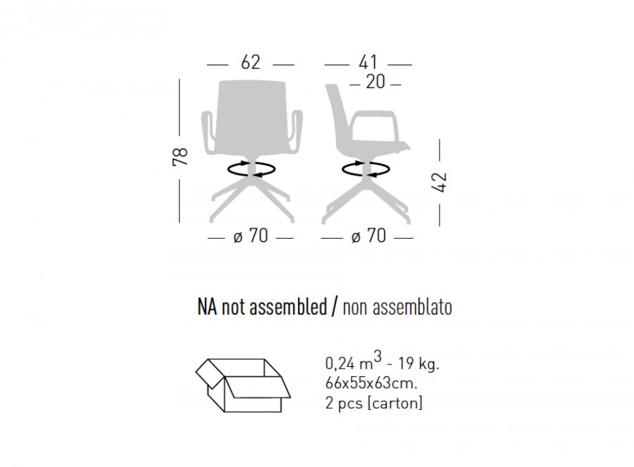 Кресло офисное пластиковое Jubel L BR