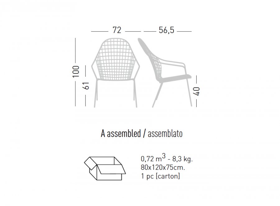 Кресло лаунж плетеное Sanela