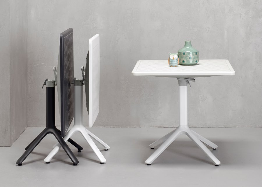 Стол пластиковый складной Eco Folding, лен, 800х800х750 мм