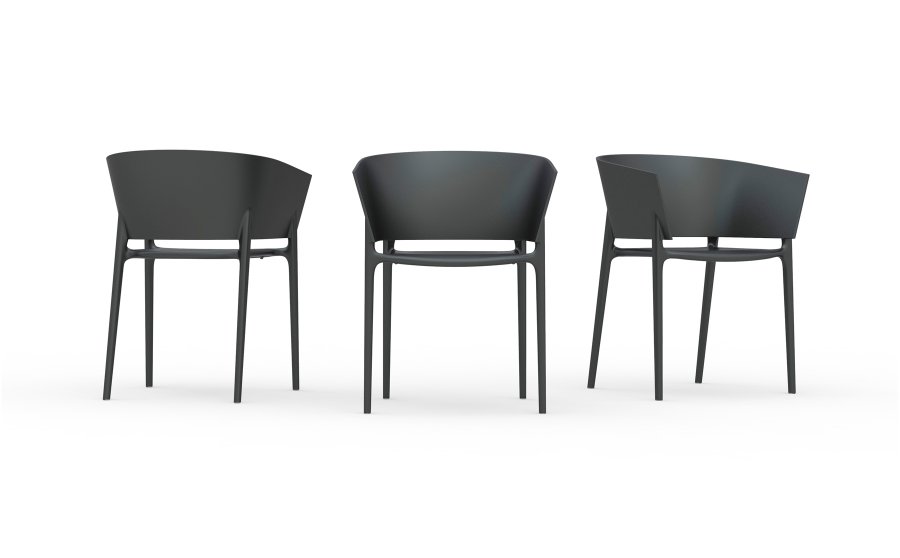 Кресло пластиковое Vondom Africa Basic черный