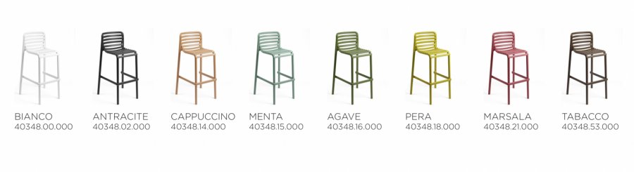 Стул пластиковый барный Nardi Doga Stool табак