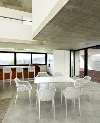 Стул пластиковый полубарный Siesta Contract Air Bar 65 белый