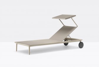 Шезлонг металлический текстиленовый Reva L