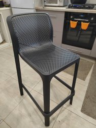 Стул пластиковый барный Nardi Net Stool антрацит
