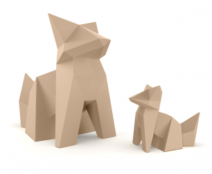 Фигура дизайнерская пластиковая Origami Kokitsune Basic