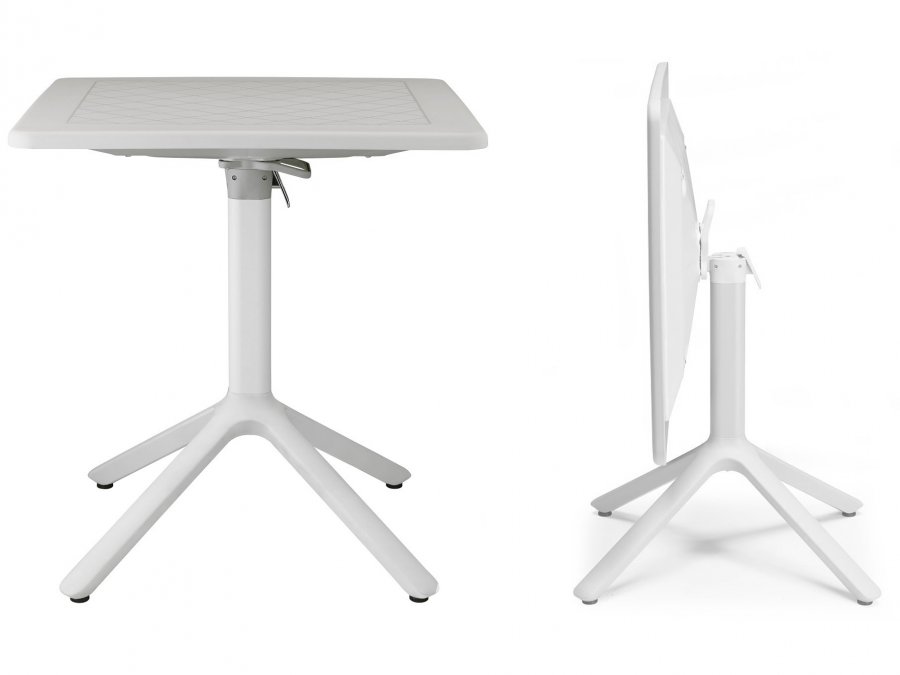 Стол пластиковый складной Eco Folding, лен, 700х700х750 мм