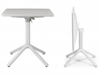 Стол пластиковый складной Eco Folding, лен, 700х700х750 мм