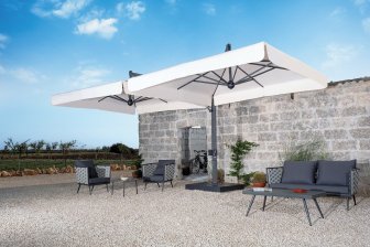 Зонт профессиональный двухкупольный 3.5х7 м Alu Double Dark