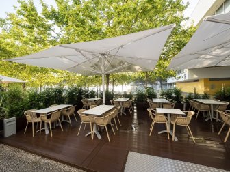 Зонт профессиональный телескопический 4х4 м Capri Starwhite