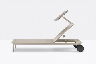 Шезлонг металлический текстиленовый Reva L