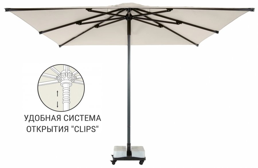 Зонт профессиональный 2х2 м Avocado Clips