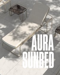 Шезлонг-лежак металлический с матрасом Aura