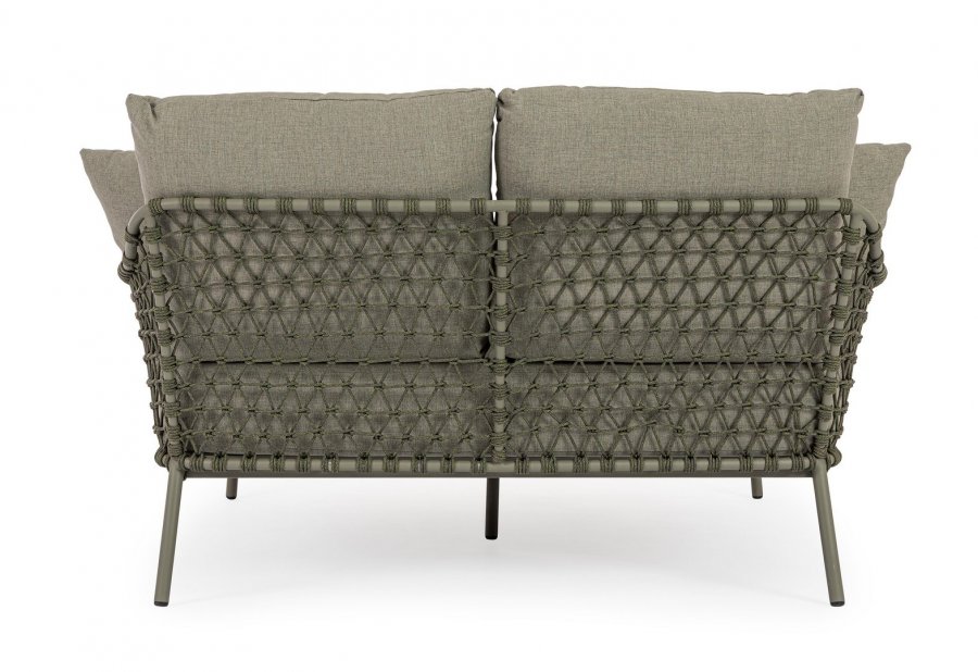 Лаунж-лежак плетеный с подушками Ivissa