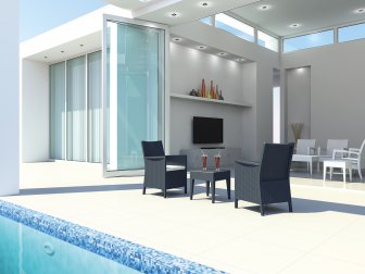 Кресло пластиковое плетеное с подушкой Siesta Contract California антрацит