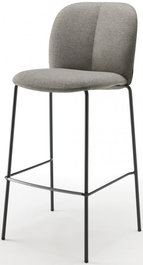 Стул барный с обивкой Scab Design Mentha Pop антрацит, светло-серый