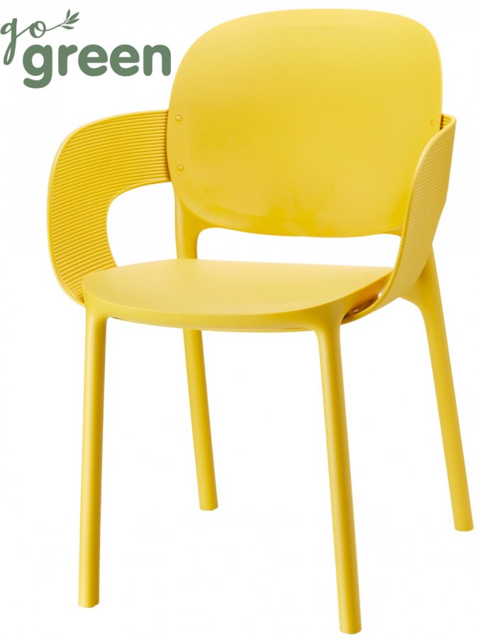 Кресло пластиковое Scab Design Hug Go Green горчичный