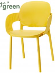 Кресло пластиковое Scab Design Hug Go Green горчичный