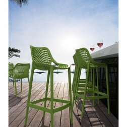 Стул пластиковый барный Siesta Contract Air Bar 75 зеленый