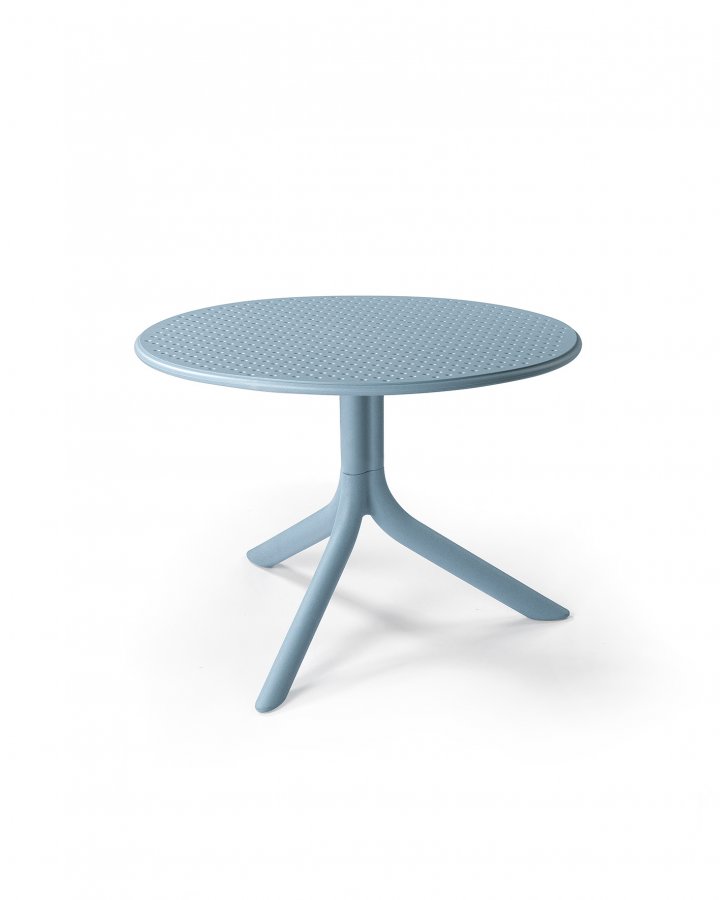 Стол пластиковый обеденный Step + Step Mini, голубой, Ø605х400-765 мм