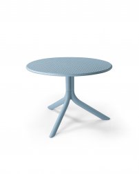 Стол пластиковый обеденный Step + Step Mini, голубой, Ø605х400-765 мм