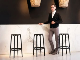 Табурет пластиковый барный Vondom Brooklyn Basic черный