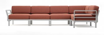 Диван пластиковый угловой с подушками Maximo 5