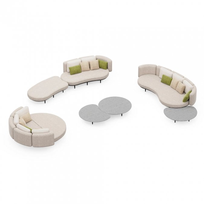 Диван дизайнерский с подушками Organix Lounge