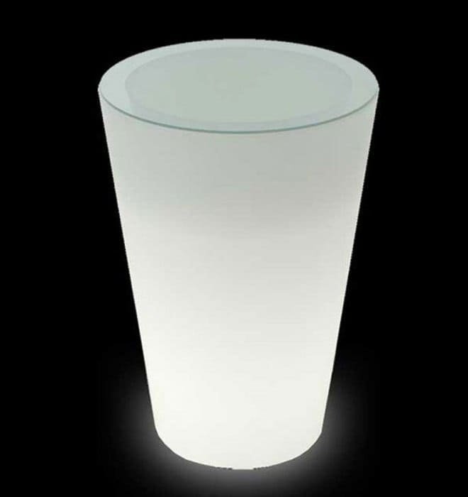 Стол стеклянный барный светящийся Pint Lighting