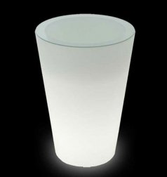 Стол стеклянный барный светящийся Pint Lighting