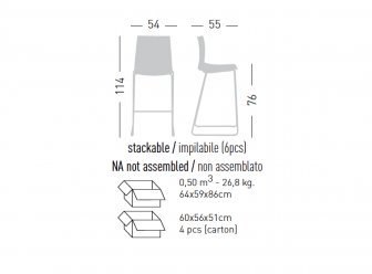 Стул пластиковый барный-thumbs-Фото3