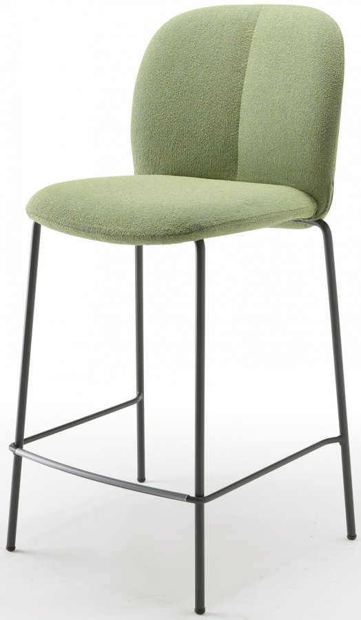 Стул барный с обивкой Scab Design Mentha Pop антрацит, зеленый