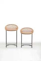 Стул полубарный плетеный MIDJ Stool P47 H65 M TS_CU
