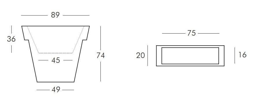Кашпо пластиковое светящееся Il Vaso Lighting