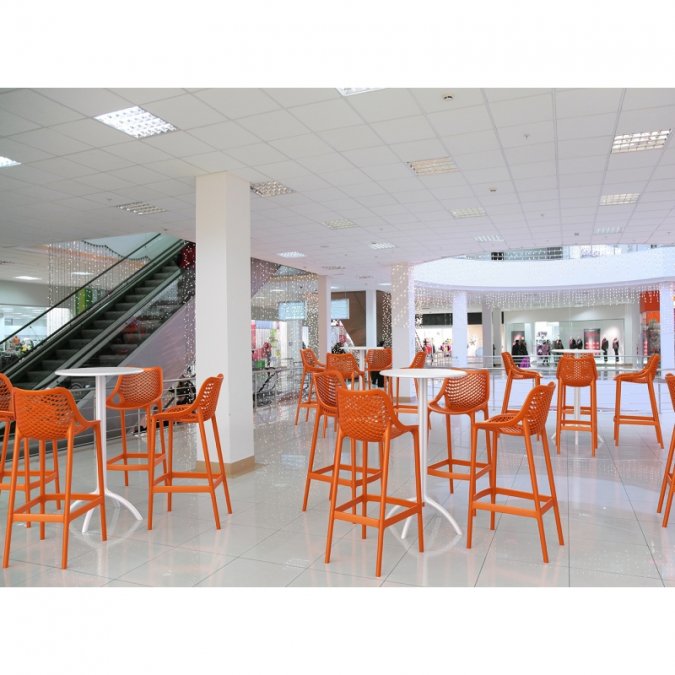 Стул пластиковый барный Siesta Contract Air Bar 75 оранжевый