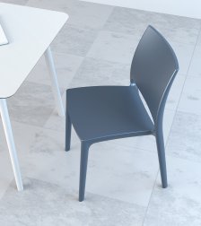Стул пластиковый Siesta Contract Maya темно-серый