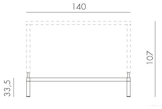 Комплект для увеличения высоты стола Kit Cube 140х80 High