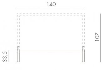 Комплект для увеличения высоты стола Kit Cube 140х80 High