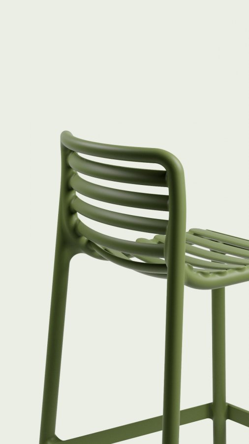 Стул пластиковый барный Nardi Doga Stool агава