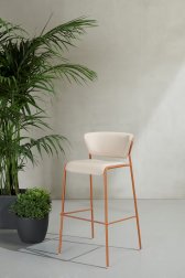 Стул барный с обивкой Scab Design Lisa Waterproof терракотовый, песок
