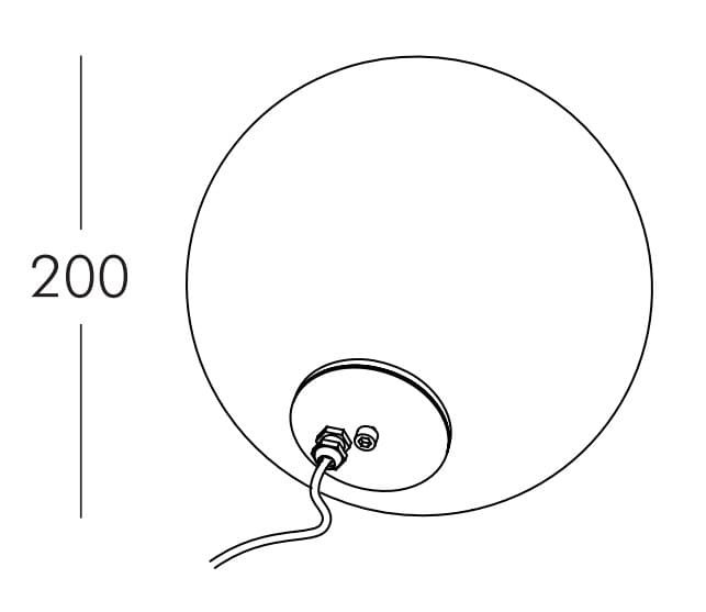 Светильник пластиковый Шар 200