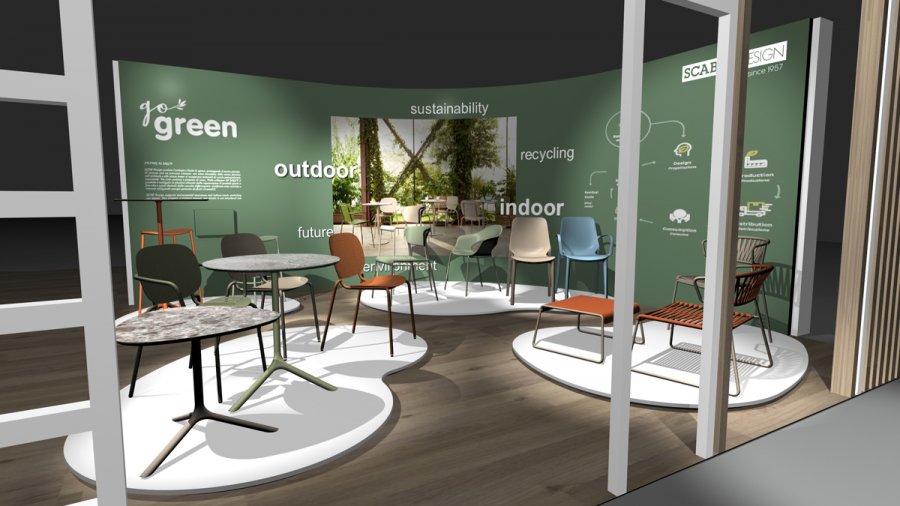 Кресло пластиковое Scab Design Ginevra Go Green голубой