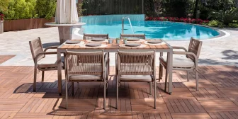 Кресло плетеное с подушками EOS
