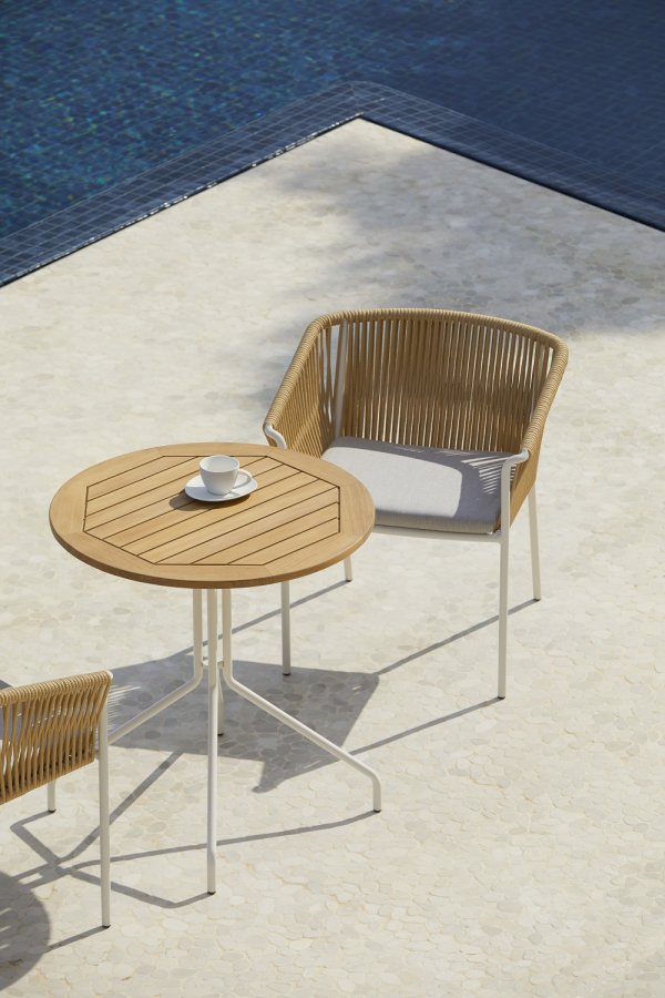 Столешница деревянная круглая Natural Teak
