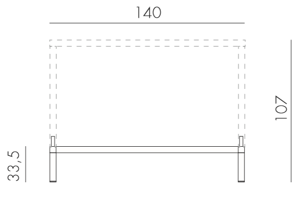 Комплект для увеличения высоты стола Kit Cube 140х80 High