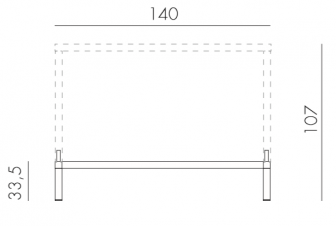 Комплект для увеличения высоты стола Kit Cube 140х80 High