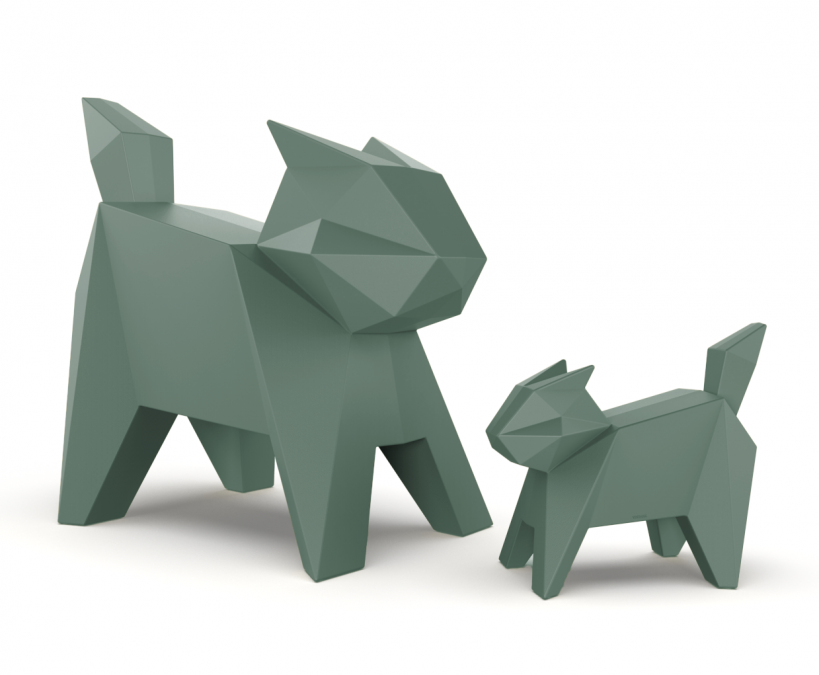 Фигура дизайнерская пластиковая Origami Koneko Basic