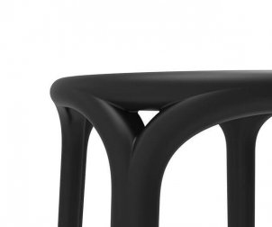 Табурет пластиковый полубарный Vondom Brooklyn Basic черный