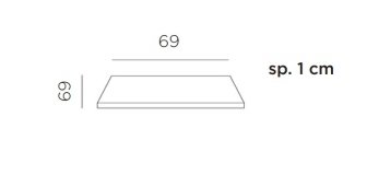 Столешница квадратная Piano Laminato 70x70