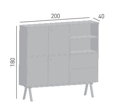 Комод офисный High Multiple Cabinet 2027